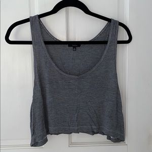Aritzia grey cropped tank top